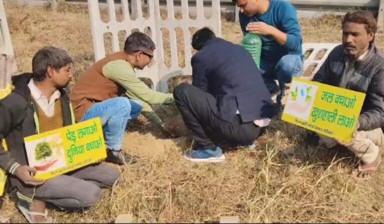 पलवल में छत्रपति शिवाजी महाराज जयंती के अवसर पर मिशन प्रकृति बचाओ संस्था द्वारा पौधारोपण किया गया