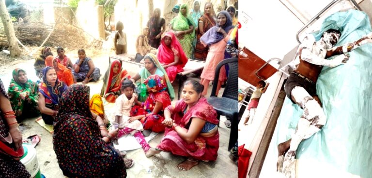 अग्निकांड में मृत मां व दोनो बच्चियों का नायब तहसीलदार की मौजूदगी में हुआ दाह संस्कार