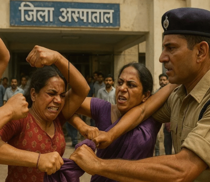 जौनपुर जिला अस्पताल में न्यूड किन्नरों ने 45 मिनट तक हाईवोल्टेज ड्रामा किया