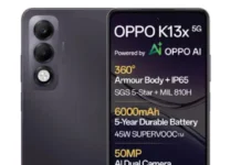Oppo K13x 5G फोन लॉन्च, 6000mAh बैटरी, 50MP AI कैमरे से है लैस