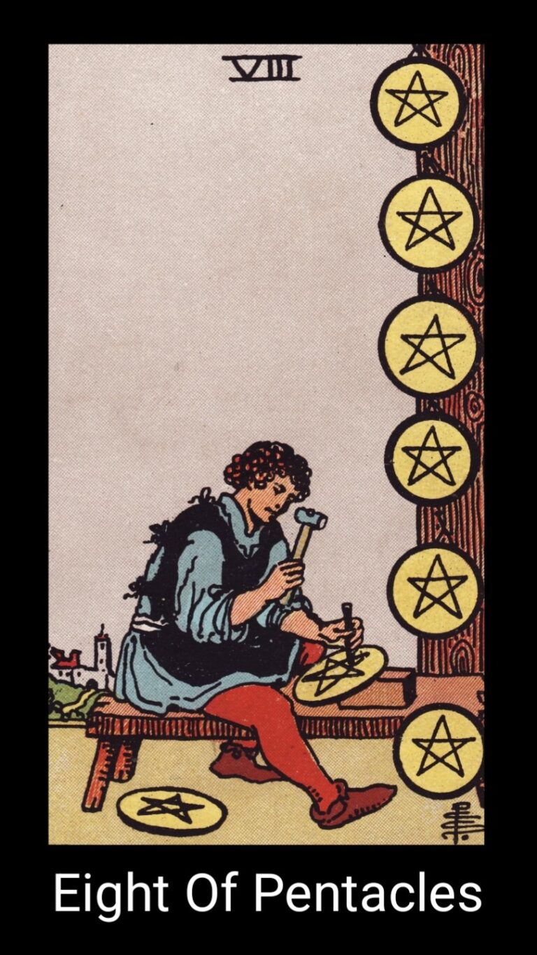भाग 44 P. M. KE PEN SE TAROT CARD READING टैरो कार्ड – एट ऑफ पैंटाकल्स Tarot Card – Eight Of Pentacles