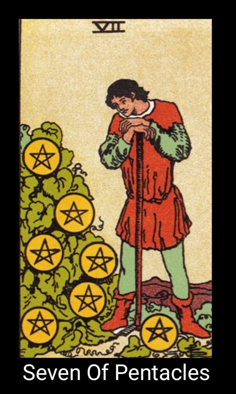 भाग 43 P. M. KE PEN SE TAROT CARD READING टैरो कार्ड – सेवन ऑफ पैंटाकल्स Tarot Card – Seven Of Pentacles