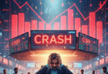 Share Market: सेंसेक्स 1450 अंक गिरा